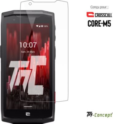 Protège écran TM CONCEPT Verre trempé pour Crosscall Core M5 Protège écran TM CONCEPT Verre trempé pour Crosscall Core M5