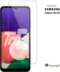 Protège écran TM CONCEPT Verre trempé pour Samsung Galaxy A22 5G