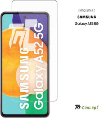 Protège écran TM CONCEPT Verre trempé pour Samsung Galaxy A52 5G