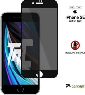 Protège écran TM CONCEPT Verre trempé teinté pour iPhone SE2 2020 Protège écran TM CONCEPT Verre trempé teinté pour iPhone SE2 2020