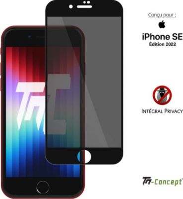 Protège écran TM CONCEPT Verre trempé teinté - iPhone SE 3 - Noir Protège écran TM CONCEPT Verre trempé teinté - iPhone SE 3 - Noir