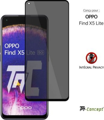Protège écran TM CONCEPT Verre teinté - Oppo Find X5 Lite - Noir Protège écran TM CONCEPT Verre teinté - Oppo Find X5 Lite - Noir
