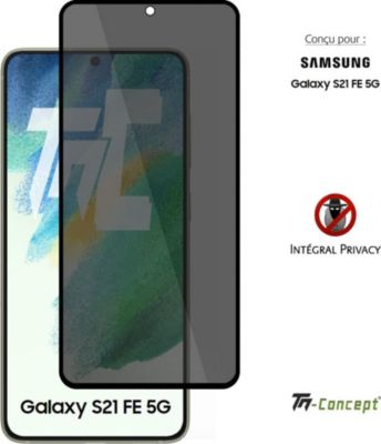 Verre Trempé pour Samsung Galaxy S21 FE 5G avec Cadre d
