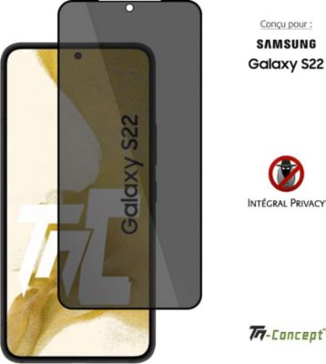 Protège écran TM CONCEPT Verre trempé teinté - Samsung S22 - Noir Protège écran TM CONCEPT Verre trempé teinté - Samsung S22 - Noir