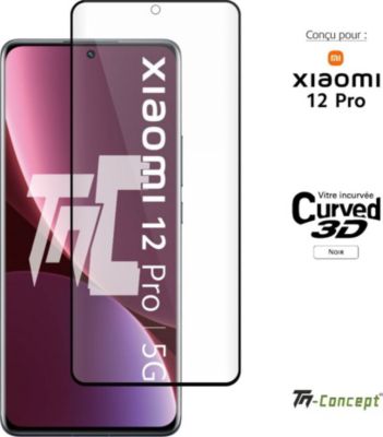 Protège écran TM CONCEPT Verre trempé 3D pour Xiaomi 12 Pro Noir Protège écran TM CONCEPT Verre trempé 3D pour Xiaomi 12 Pro Noir