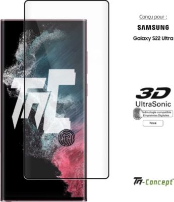 Protège écran TM CONCEPT Verre trempé 3D Samsung Galaxy S22 Ultra