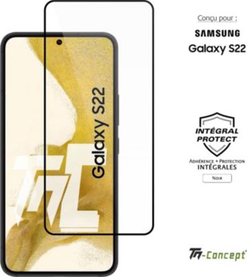 Protège écran TM CONCEPT Verre trempé intégral Samsung Galaxy S22 Protège écran TM CONCEPT Verre trempé intégral Samsung Galaxy S22