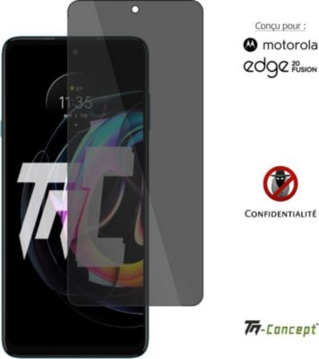 Protège écran TM CONCEPT Verre trempé teinté Moto Edge 20 Fusion