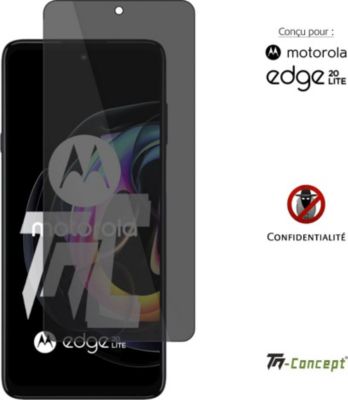 Protège écran TM CONCEPT Verre trempé teinté Motorola Edge20 Lite Protège écran TM CONCEPT Verre trempé teinté Motorola Edge20 Lite