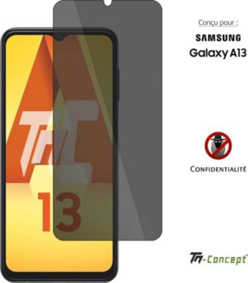 Protège écran TM CONCEPT Verre trempé teinté - Samsung Galaxy A13 Protège écran TM CONCEPT Verre trempé teinté - Samsung Galaxy A13