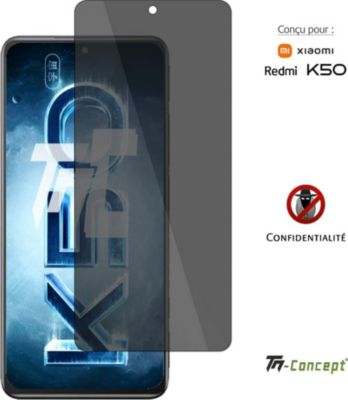 Protège écran TM CONCEPT Verre trempé teinté pour Redmi K50 Protège écran TM CONCEPT Verre trempé teinté pour Redmi K50