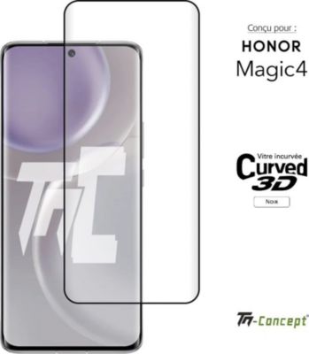 Protège écran TM CONCEPT Verre trempé 3D pour Honor Magic 4 Noir