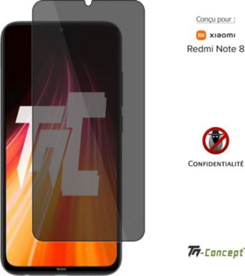 Protège écran TM CONCEPT Verre trempé teinté Xiaomi Redmi Note 8 Protège écran TM CONCEPT Verre trempé teinté Xiaomi Redmi Note 8