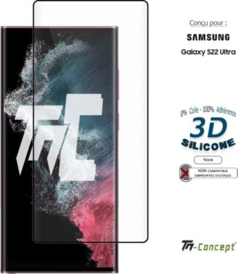 Protège écran TM CONCEPT Verre trempé 3D Samsung Galaxy S22 Ultra Protège écran TM CONCEPT Verre trempé 3D Samsung Galaxy S22 Ultra