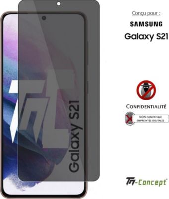 Protège écran TM CONCEPT Verre trempé teinté pour Samsung S21 Protège écran TM CONCEPT Verre trempé teinté pour Samsung S21