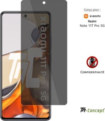 Protège écran TM CONCEPT Verre trempé teinté - Redmi Note 11T Pro