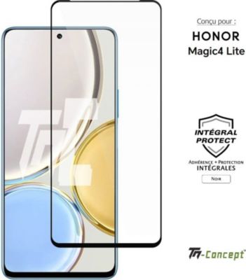 Protège écran TM CONCEPT Verre trempé - Honor Magic 4 lite - Noir