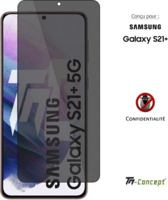Protège écran TM CONCEPT Verre trempé teinté pour Samsung S21+