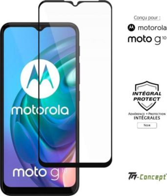 Protège écran TM CONCEPT Verre trempé pour Motorola Moto G10 Noir Protège écran TM CONCEPT Verre trempé pour Motorola Moto G10 Noir