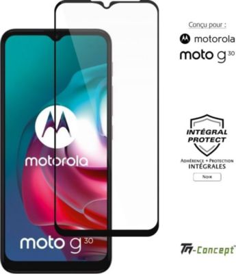 Protège écran TM CONCEPT Verre trempé pour Motorola Moto G30 Noir