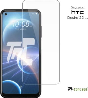 Protège écran TM CONCEPT Verre trempé pour HTC Desire 22 Pro