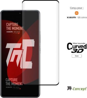 Protège écran TM CONCEPT Verre trempé 3D pour Xiaomi 12 Pro Noir