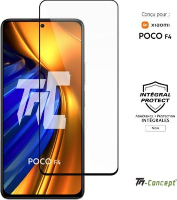 Protège écran TM CONCEPT Verre trempé pour Xiaomi Poco F4 - Noir