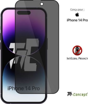 Protège écran TM CONCEPT Verre trempé Privacy pour iPhone 14 Pro