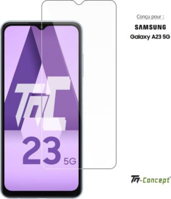 Protège écran TM CONCEPT Verre trempé pour Samsung Galaxy A23