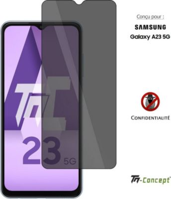 Protège écran TM CONCEPT Verre trempé teinté pour Samsung A23