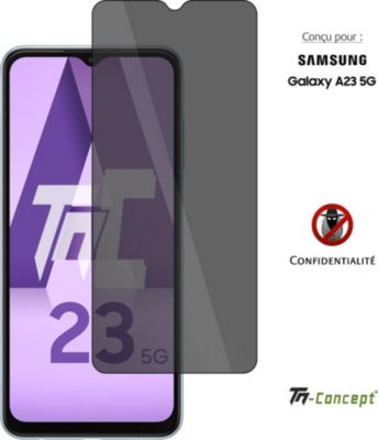 Protège écran TM CONCEPT Verre trempé teinté pour Samsung A23 Protège écran TM CONCEPT Verre trempé teinté pour Samsung A23