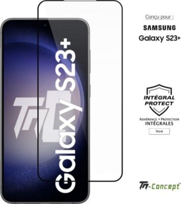 Protège écran TM CONCEPT Verre trempé - Samsung Galaxy S23+ Noir