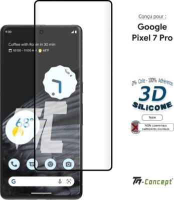 Protège écran TM CONCEPT Verre trempé 3D pour Pixel 7 Pro - Noir Protège écran TM CONCEPT Verre trempé 3D pour Pixel 7 Pro - Noir