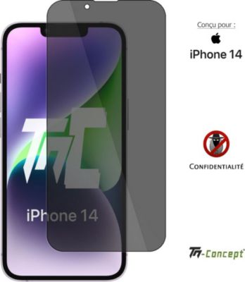 Protège écran TM CONCEPT Verre trempé teinté pour Apple iPhone 14 Protège écran TM CONCEPT Verre trempé teinté pour Apple iPhone 14
