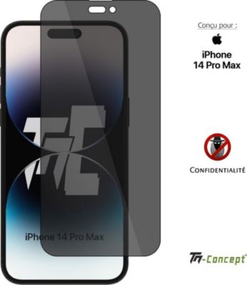 Protège écran TM CONCEPT Verre trempé teinté - iPhone 14 Pro Max