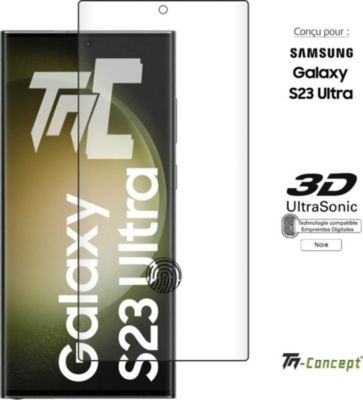 Protège écran TM CONCEPT Verre trempé 3D Samsung Galaxy S23 Ultra