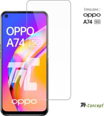 Protège écran TM CONCEPT Verre trempé - Oppo A74 5G - TM Concept®