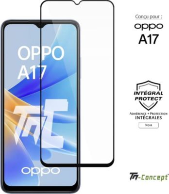 Protège écran TM CONCEPT Verre trempé intégral pour Oppo A17 Noir Protège écran TM CONCEPT Verre trempé intégral pour Oppo A17 Noir