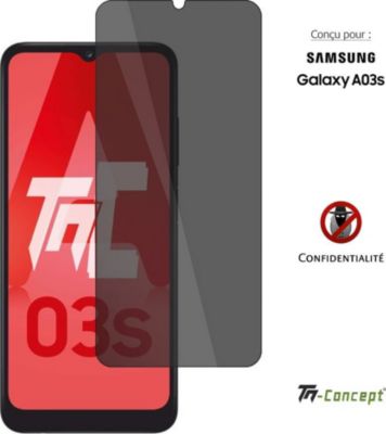 Protège écran TM CONCEPT Verre trempé teinté pour Samsung A03s