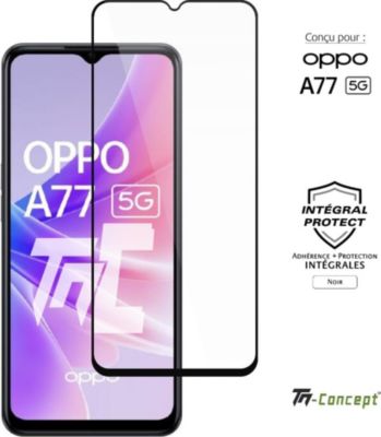 Protège écran TM CONCEPT Verre trempé intégral pour Oppo A77 Noir Protège écran TM CONCEPT Verre trempé intégral pour Oppo A77 Noir