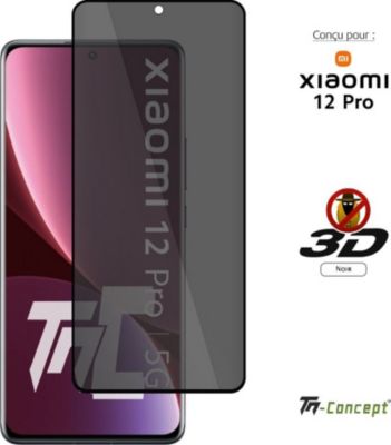 Protège écran TM CONCEPT Verre trempé 3D teinté pour Xiaomi 12Pro