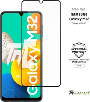 Protège écran TM CONCEPT Verre trempé pour Samsung M32 4G - Noir