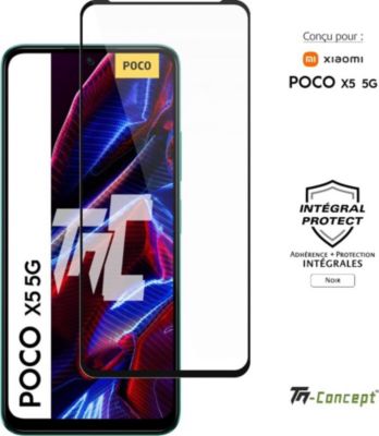 Protège écran TM CONCEPT Verre trempé pour Xiaomi Poco X5 - Noir Protège écran TM CONCEPT Verre trempé pour Xiaomi Poco X5 - Noir