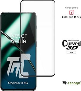 Protège écran TM CONCEPT Verre trempé 3D pour OnePlus 11 5G Noir