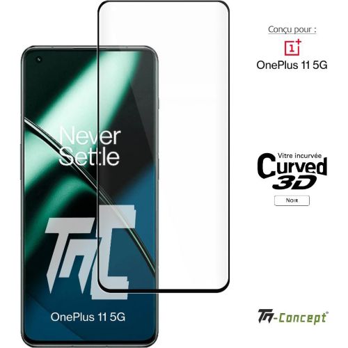 Protège écran TM CONCEPT Verre trempé 3D pour OnePlus 11 5G Noir