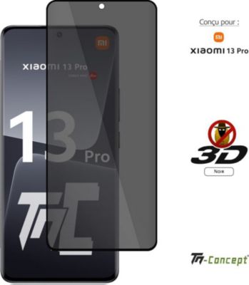 Protège écran TM CONCEPT Verre trempé 3D teinté pour Xiaomi13 Pro