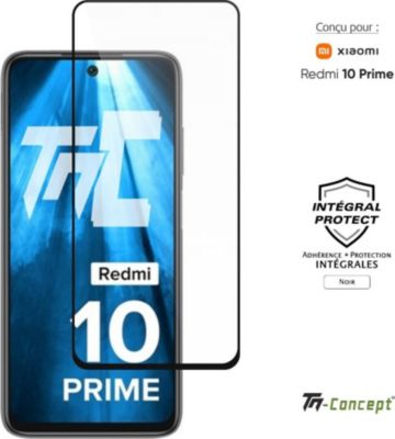 Protège écran TM CONCEPT Verre trempé pour Redmi 10 Prime - Noir Protège écran TM CONCEPT Verre trempé pour Redmi 10 Prime - Noir