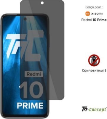 Protège écran TM CONCEPT Verre trempé teinté pour Redmi 10 Prime