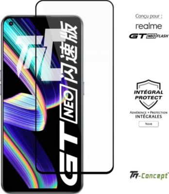 Protège écran TM CONCEPT Verre trempé - Realme GT Neo Flash Noir