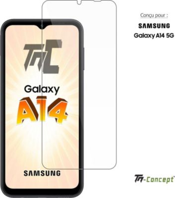 Protège écran sur mesure TM CONCEPT Verre trempé pour Samsung Galaxy A14